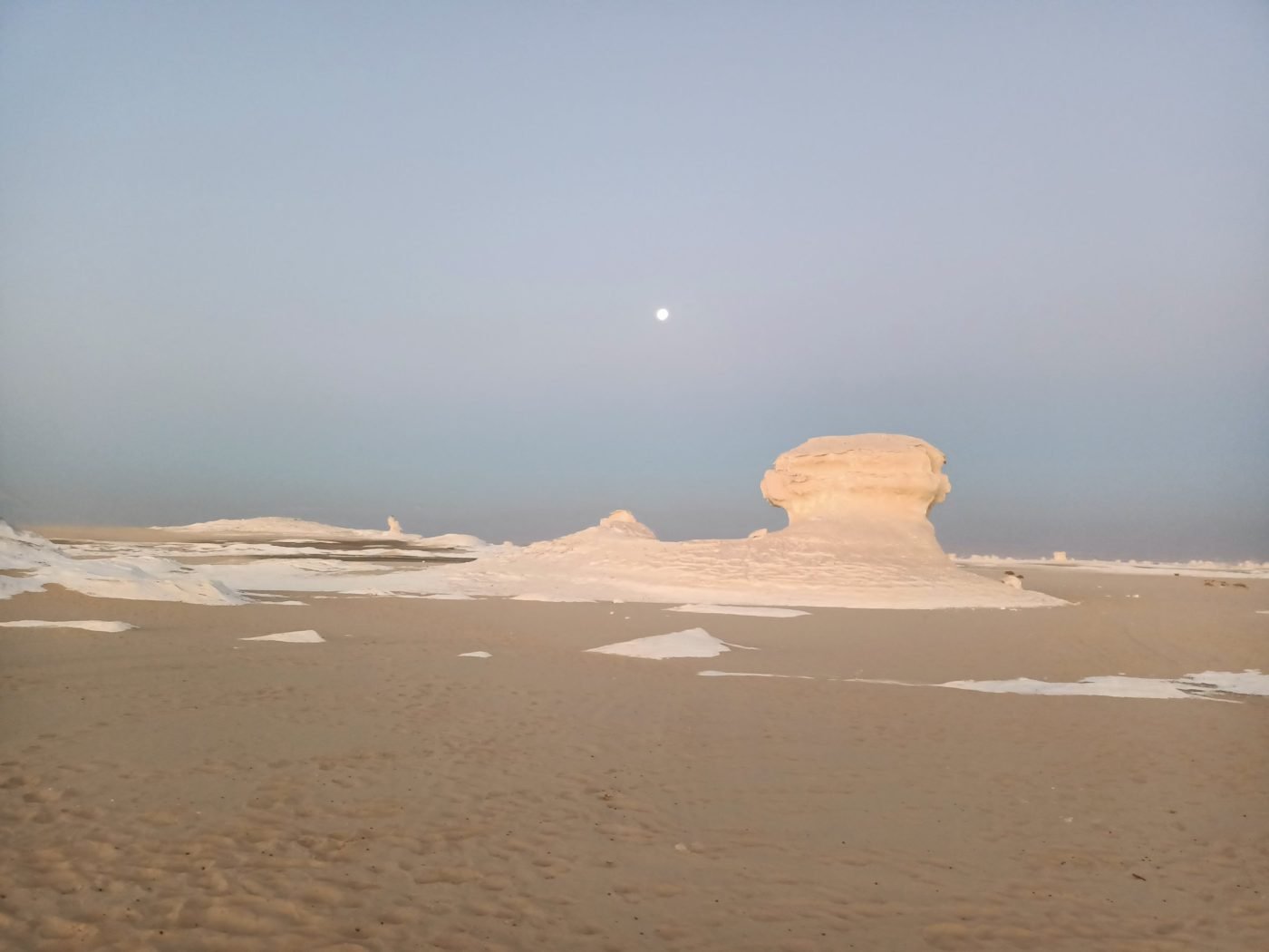 The White Desert by moonlight
