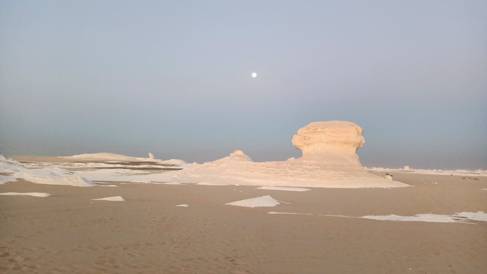 The White Desert by moonlight