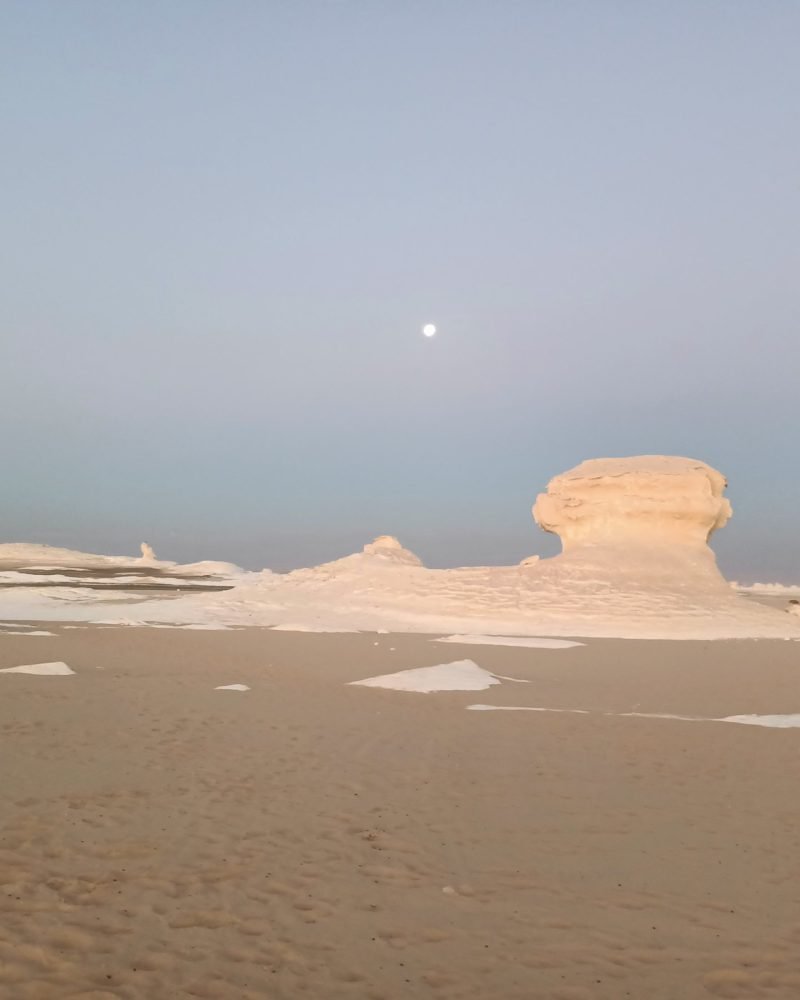 The White Desert by moonlight